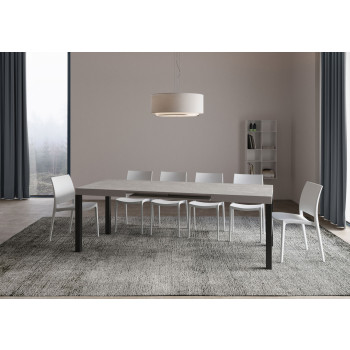 Stůl Everyday s antracitovými nohami D.90 - Rozkládací stůl 90X120/224 cm Everyday White Ash s antracitovými nohami