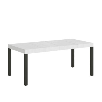 Stůl Everyday Premium s antracitovými nohami D.90 - Rozkládací stůl 90x160/420 cm Everyday Premium Bílý jasan s antracitovými nohami