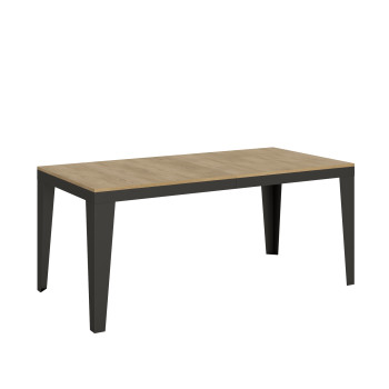 Stůl Flame Evolution s antracitovými nohami a rámem D.90 - Rozkládací stůl 90x180/440 cm Flame Evolution Bílý jasan s antracitovými nohami a rámem