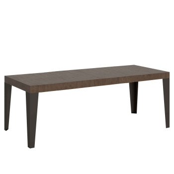 Stůl Flame Premium s antracitovými nohami D.90 - Rozkládací stůl 160/264x90 cm Flame Premium bílý jasan s antracitovými nohami