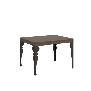 Paxon stůl s antracitovými nohami D.90 - Rozkládací stůl 110/194x70 cm Paxon bílý jasan s antracitovými nohami