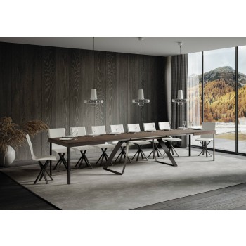 Stůl Proxy Anthracite - Rozkládací stůl 90x160/420 cm Proxy White Ash Anthracite Frame