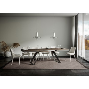 Stůl Proy Evolution Anthracite - Rozkládací stůl 90x160/264 cm Proxy Evolution rám z bílého jasanu antracit