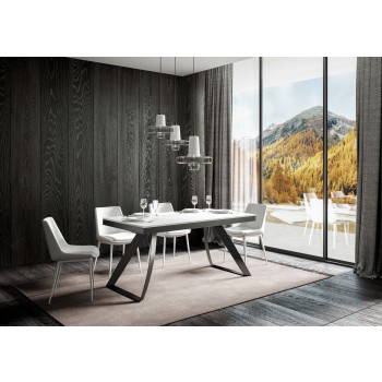 Stůl Proy Evolution Anthracite - Rozkládací stůl 90x160/264 cm Proxy Evolution rám z bílého jasanu antracit