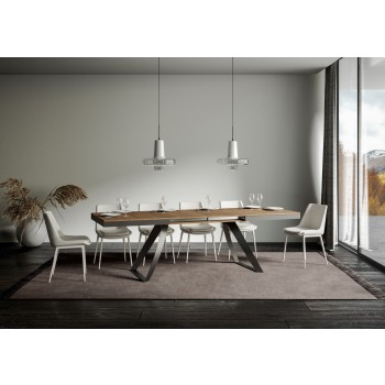 Stůl Proy Evolution Anthracite - Rozkládací stůl 90x160/264 cm Proxy Evolution rám z bílého jasanu antracit