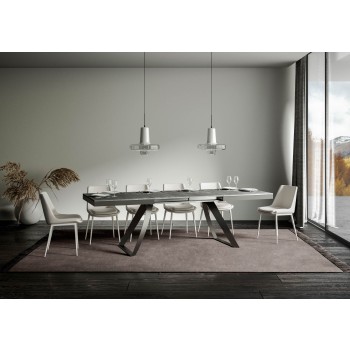 Stůl Proy Evolution Anthracite - Rozkládací stůl 90x160/264 cm Proxy Evolution rám z bílého jasanu antracit