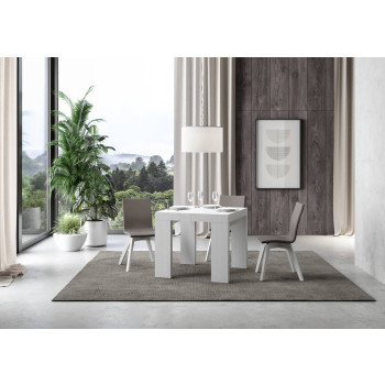 Roxell Premium Stůl D.90 - Rozkládací stůl 90/246x90 cm Roxell Premium bílý jasan