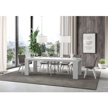 Roxell Premium Stůl D.90 - Rozkládací stůl 90/246x90 cm Roxell Premium bílý jasan