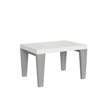 Stůl Spimbo Mix - Rozkládací stůl 90x130/234 cm Spimbo Mix s deskou z bílého jasanu a nohami z ořechového dřeva
