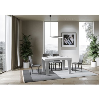 Stůl Spimbo Mix - Rozkládací stůl 90x130/234 cm Spimbo Mix s deskou z bílého jasanu a nohami z ořechového dřeva