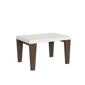 Stůl Spimbo Mix - Rozkládací stůl 90x130/234 cm Spimbo Mix s deskou z bílého jasanu a nohami z ořechového dřeva