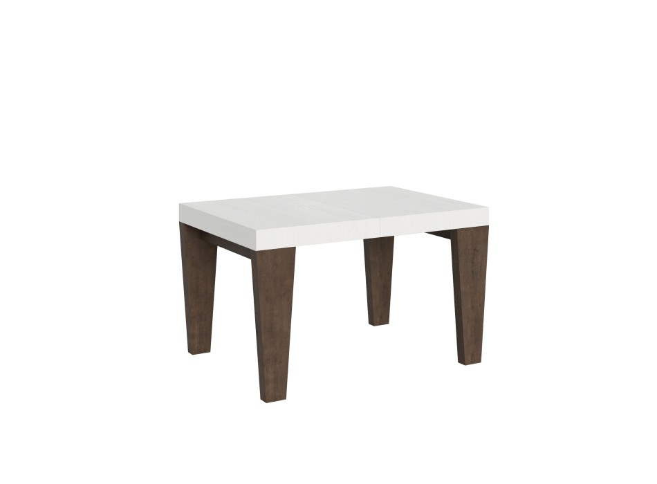 Stůl Spimbo Mix - Rozkládací stůl 90x130/234 cm Spimbo Mix s deskou z bílého jasanu a nohami z ořechového dřeva