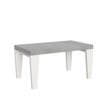 Stůl Spimbo Mix - Rozkládací stůl 90x160/420 cm Spimbo Mix s deskou z bílého jasanu a nohami z ořechového dřeva