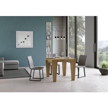 Stůl Spimbo D.90 - Rozkládací stůl 90/246x90 cm Spimbo bílý jasan