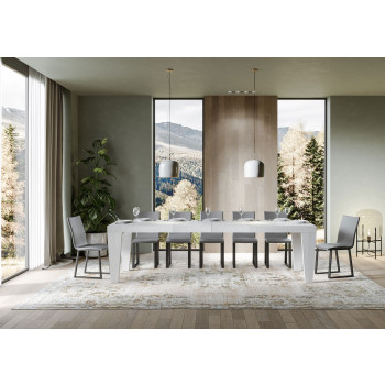 Spimbo Premium stůl D.90 - Rozkládací stůl 160/264x90 cm Spimbo Premium bílý jasan