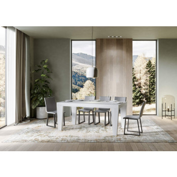 Spimbo Premium stůl D.90 - Rozkládací stůl 200/460x90 cm Spimbo Premium bílý jasan