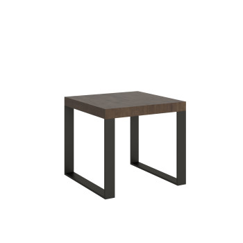 Stůl Tecno P.90 - Rozkládací stůl 90/246x90 cm Tecno bílý jasan s antracitovými nohami