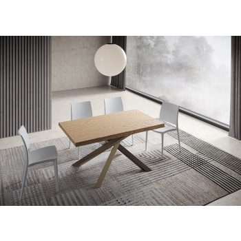 Versalux Nohy stolu z masivního dřeva s kůrou 4/C - Rozkládací stůl 90x160/210 cm Versalux Nohy z dubu s kůrou 4/C