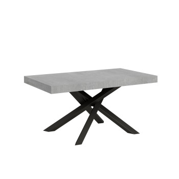 Stůl Volantis s antracitovými nohami D.90 - Rozkládací stůl 160/420x90 cm Volantis bílý jasan s antracitovými nohami