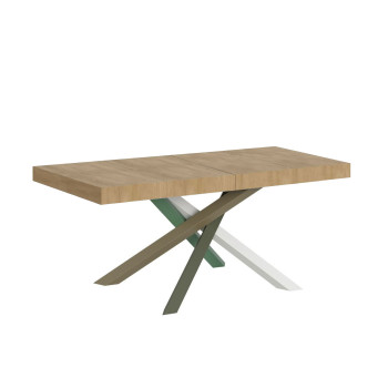 Volantis Premium Color 4/A stůl P.90 - Rozkládací stůl 140/244x90 cm Volantis Premium bílý jasan vícebarevné nohy 4/A