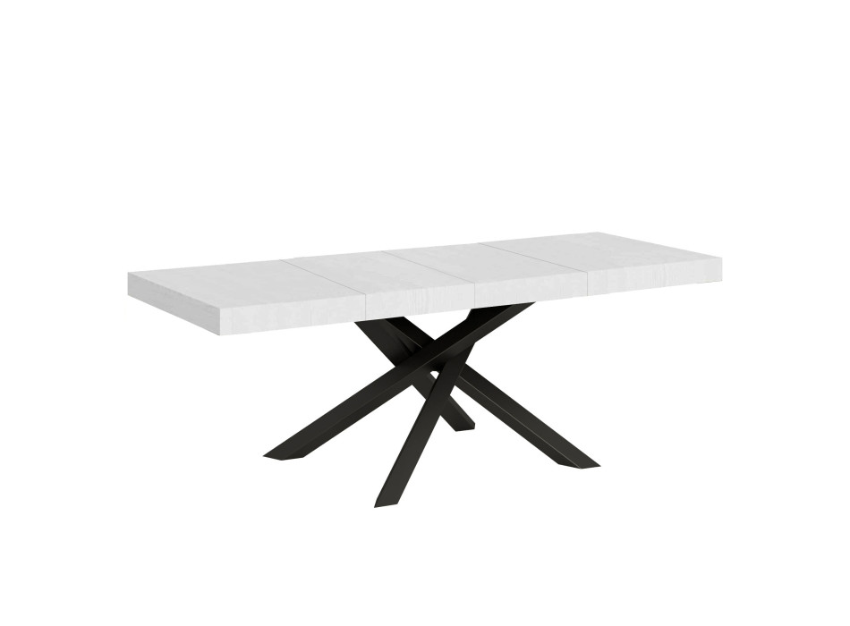 Volantis Premium stůl antracitové nohy P.90 - Rozkládací stůl 180/440x90 cm Volantis Premium bílý jasan antracitové nohy