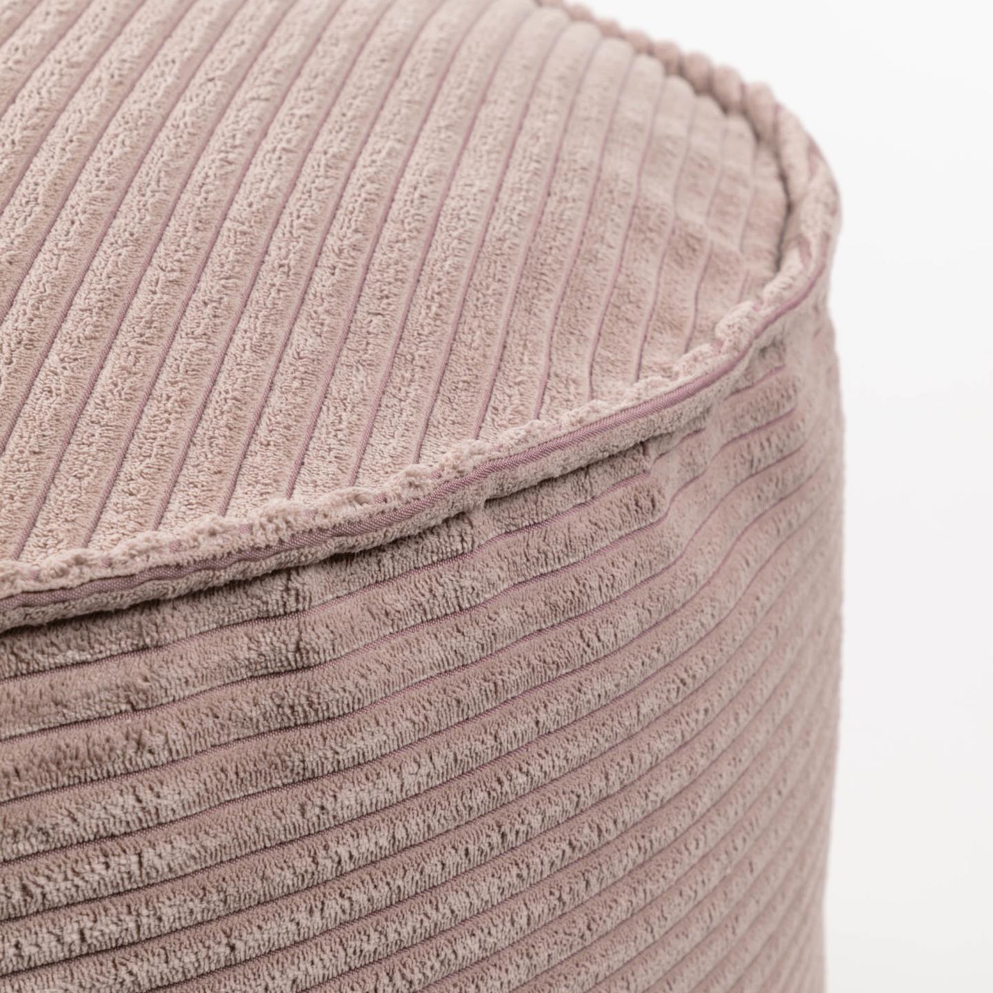 Pouf rettangolare in Velluto a coste di tendenza Turchese AMELIA