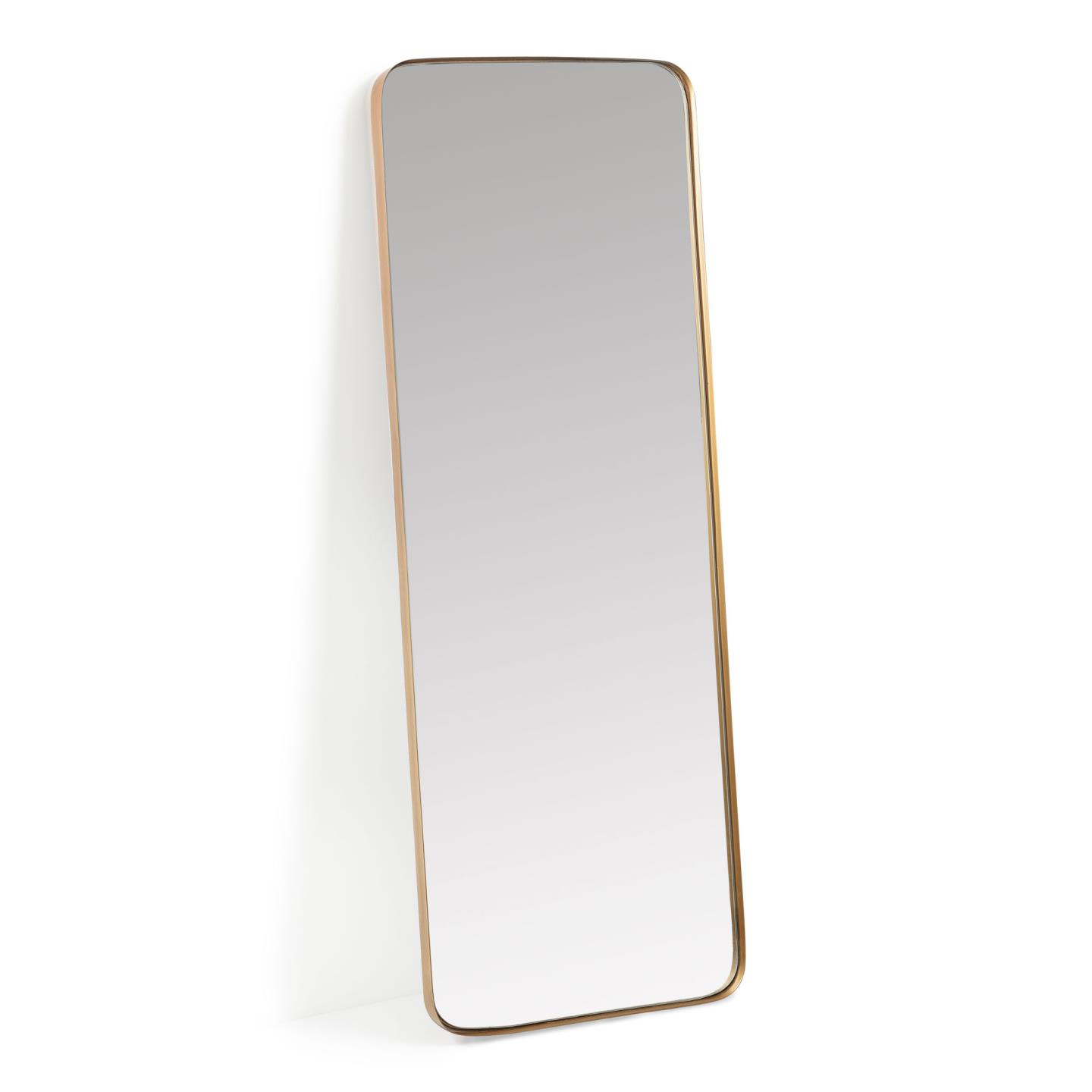 Specchio da parete Marco in metallo dorato 55 x 150,5 cm