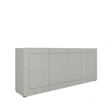 - Madia 3 ante/3 cassetti 200x40x83,5 cm Elios bianco lucido