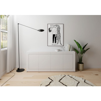  - Madia 4 ante 200x40x83,5 cm Elios bianco lucido