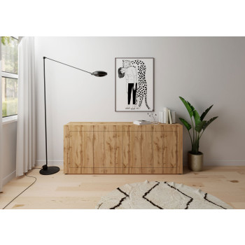  - Madia 4 ante 200x40x83,5 cm Elios bianco lucido