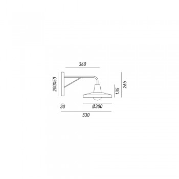 Applique a muro stile industriale OFFICINA 268.03.FF IL FANALE