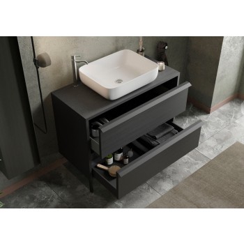 Bagno a terra 2 cassetti - STEEL 
