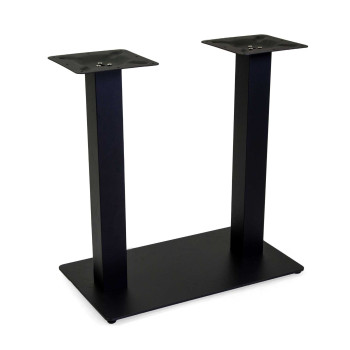 Base tavolo acciaio doppia nero rettangolare cm40x70h72 Vacchetti