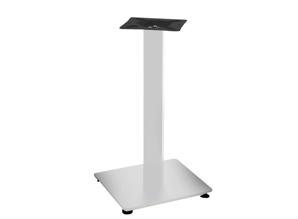 Base tavolo acciaio Jamie bianco quadrocm40x40h72 Vacchetti