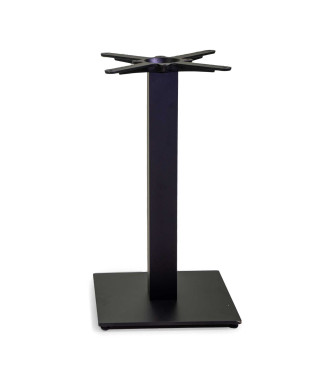 Base tavolo acciaio top ghisa Trevor nero quadro cm40x40h72 Vacchetti