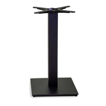 Base tavolo acciaio top ghisa Trevor nero quadro cm40x40h72 Vacchetti