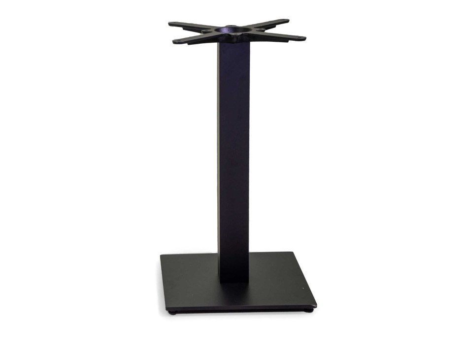 Base tavolo acciaio top ghisa Trevor nero quadro cm40x40h72 Vacchetti