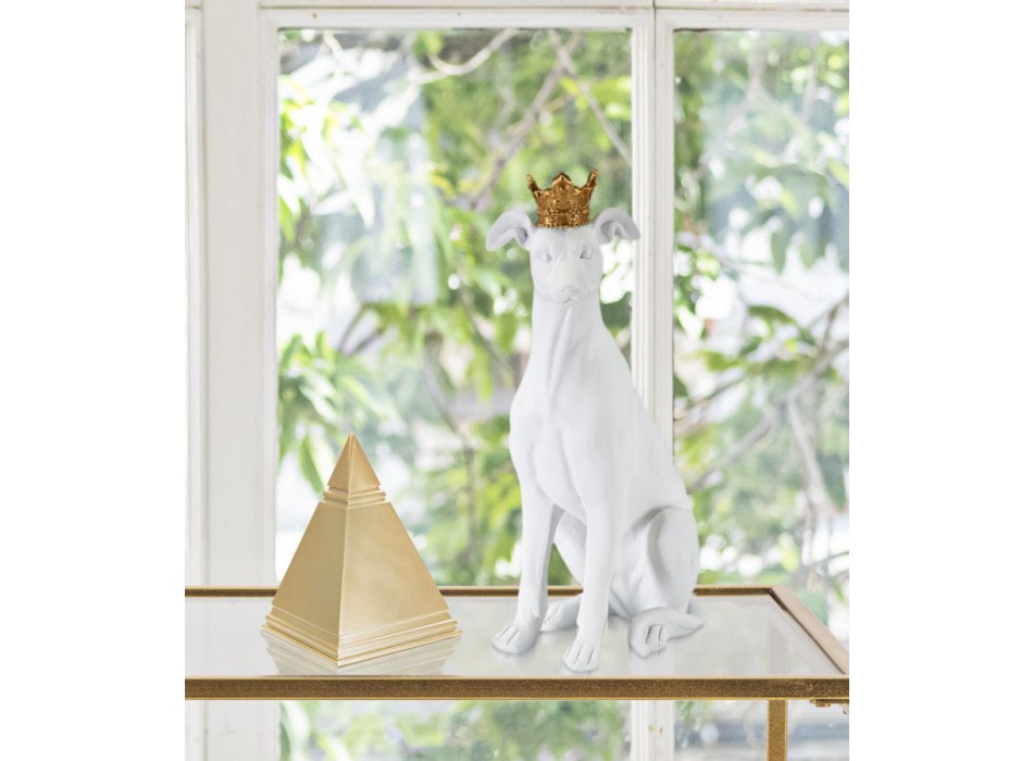 CANE C/CORONA BIANCO