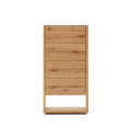 Cassettiera Alguema 4 cassetti impiallacciato rovere finitura naturale 60 x 120 cm