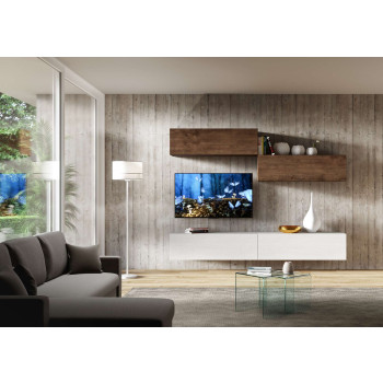 Composizioni Isoka - Composizione parete soggiorno Isoka A02 L.268 P.39,2