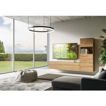 Composizioni Isoka - Composizione parete soggiorno Isoka A09 L.234 H.160 P.39,2