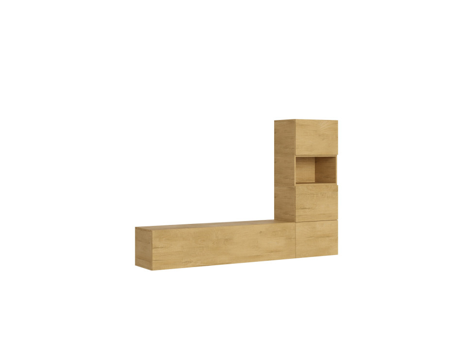 Composizioni Isoka - Composizione parete soggiorno Isoka A09 L.234 H.160 P.39,2