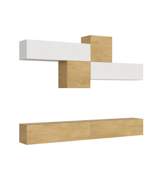 Composizioni Isoka - Composizione parete soggiorno Isoka A111 L.308 P.39,2