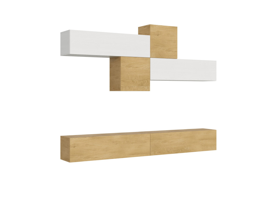 Composizioni Isoka - Composizione parete soggiorno Isoka A111 L.308 P.39,2