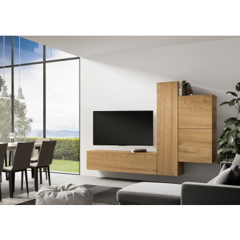 Composizioni Isoka - Composizione parete soggiorno Isoka A112 L.254 H.173,6 P.39,2