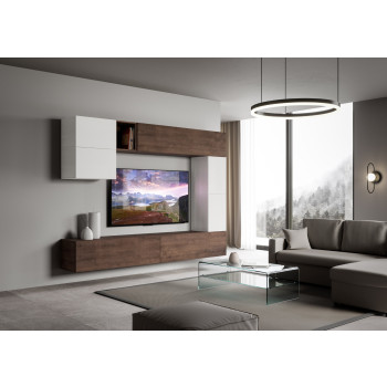 Composizioni Isoka - Composizione parete soggiorno Isoka A15 L.268 H.200 P.39,2