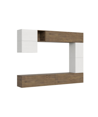 Composizioni Isoka - Composizione parete soggiorno Isoka A15 L.268 H.200 P.39,2