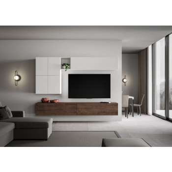 Composizioni Isoka - Composizione parete soggiorno Isoka A16 L.268 P.39,2