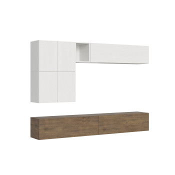 Composizioni Isoka - Composizione parete soggiorno Isoka A16 L.268 P.39,2