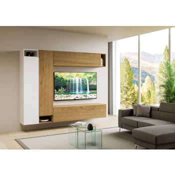 Composizioni Isoka - Composizione parete soggiorno Isoka A27 L.254 H.194 P.39,2